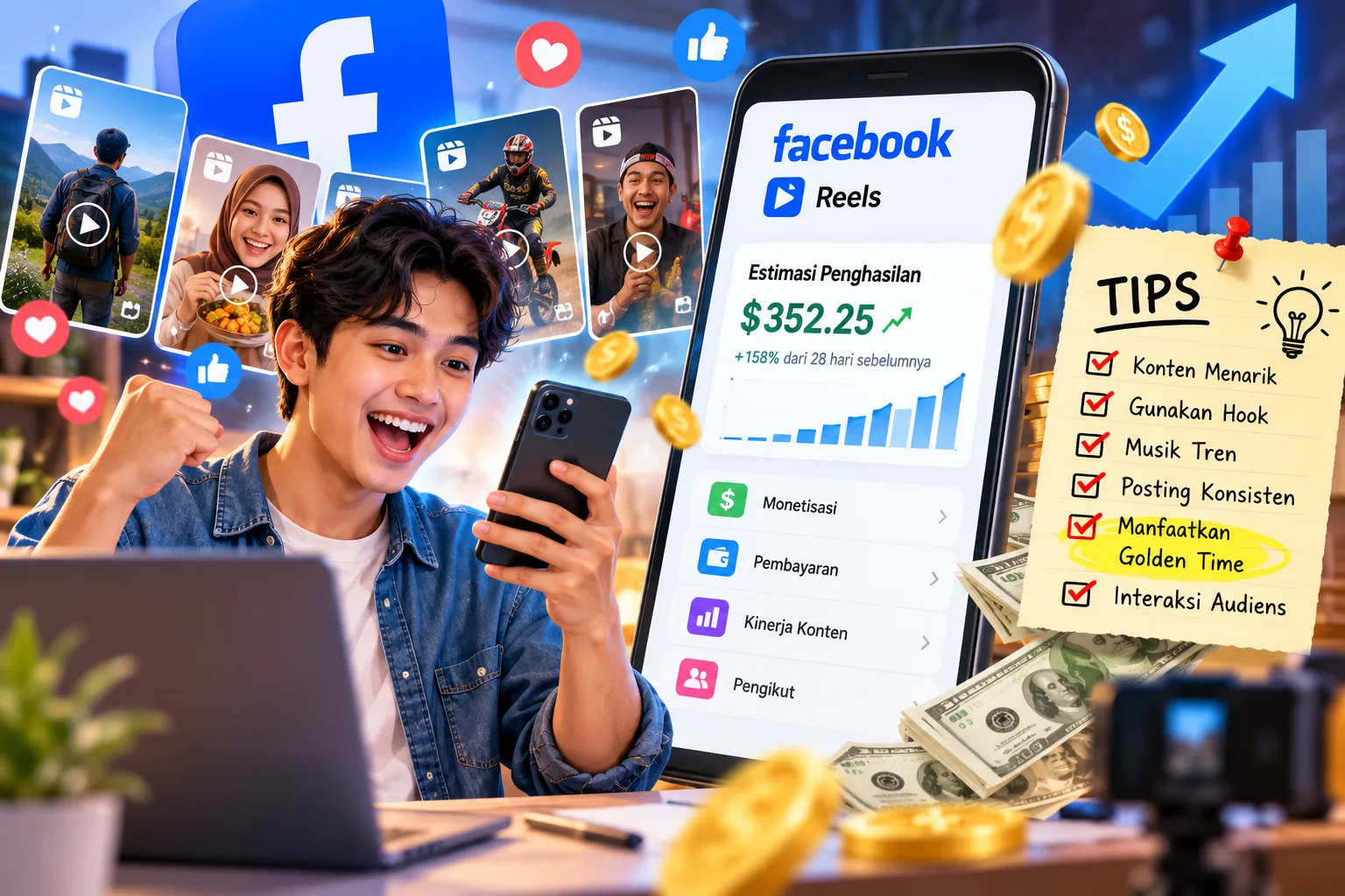 Trik FB Pro 2026: Cara Tembus Rekomendasi & Hasilkan Cuan