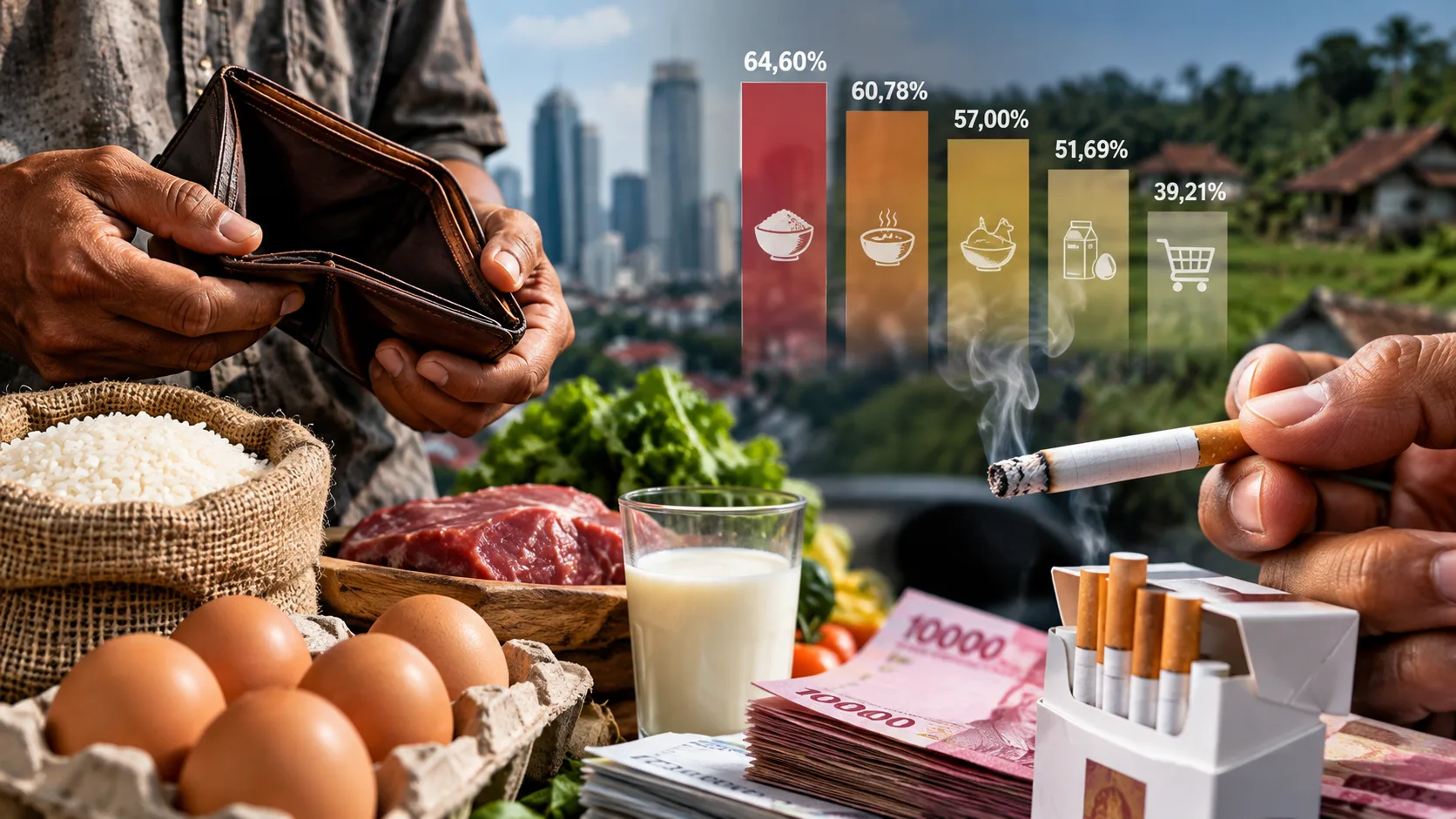 Belanja Rokok Lampaui Daging, Ini Potret Konsumsi Warga RI