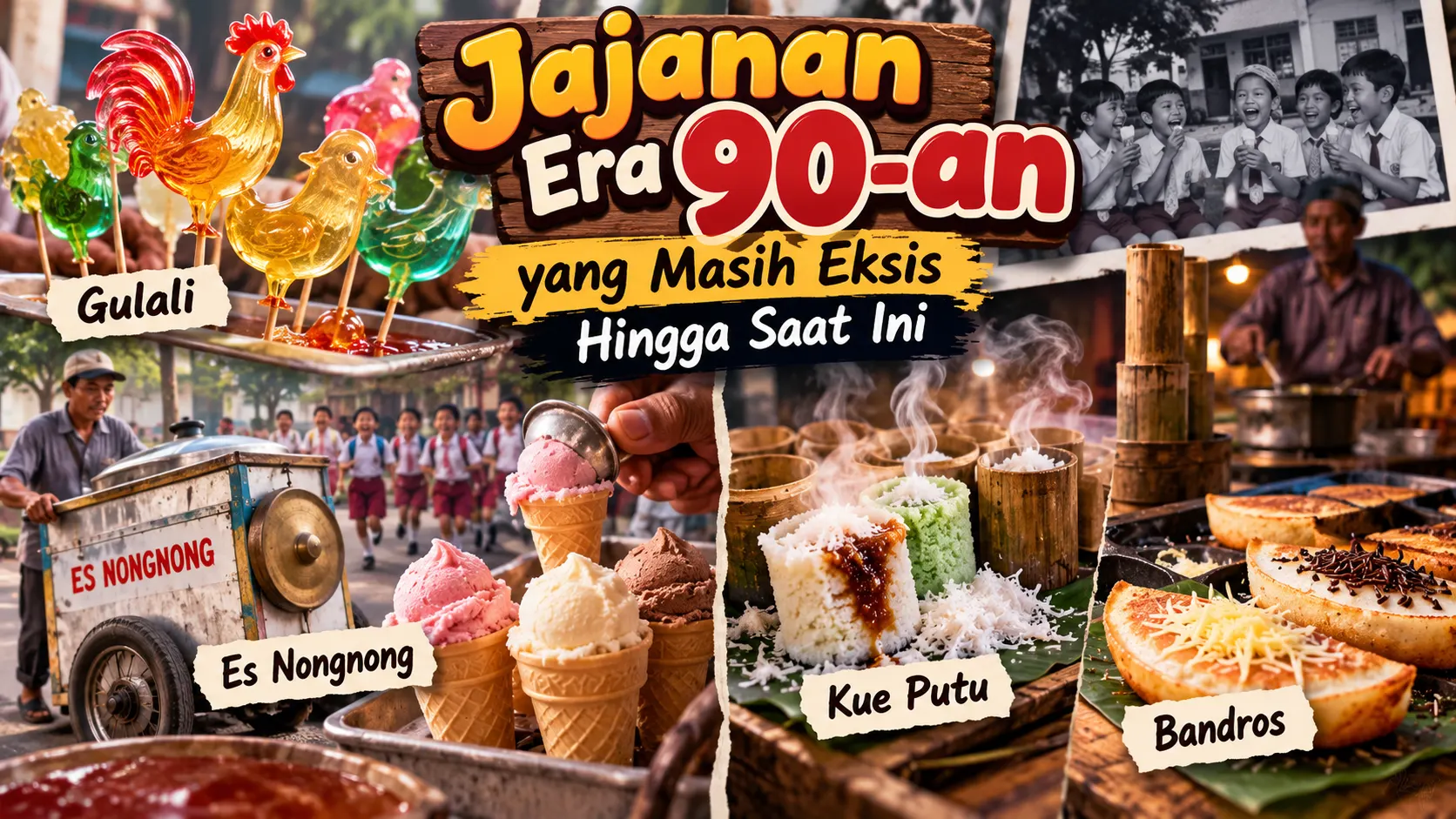 Nostalgia Jajanan Masa Kecil Era 90-an: Es Nongnong, Kue Putu, dan Bandros